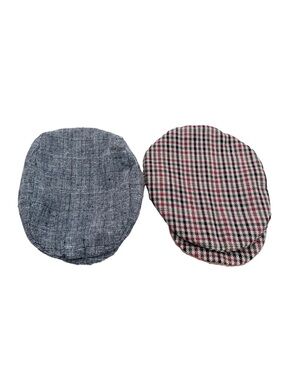 Lot of 2 1990’s Vintage Toddler News Boy Hats Tweed Polyester / Acrylic GUC